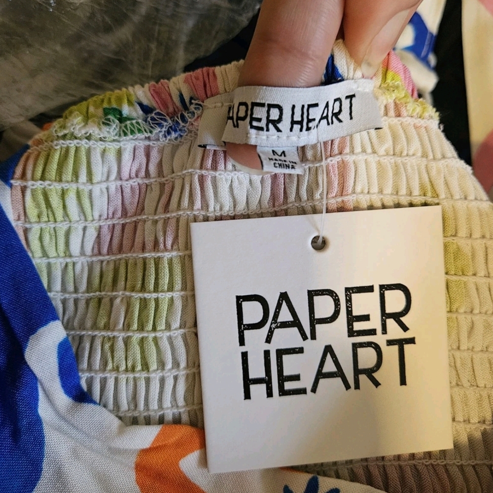 Paper Heart Colorful Maxi Dress with Abstract Print-Size Medium - Picture 3 of 17